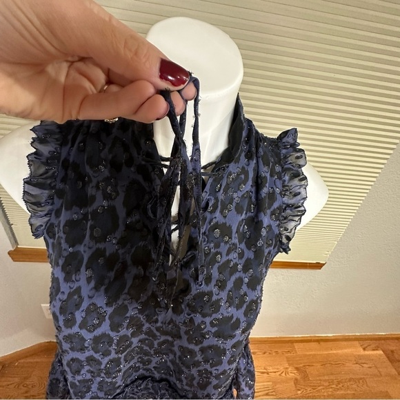KATE SPADE Silk  Leopard Dot Print Blouse SZ XS - Picture 10 of 14